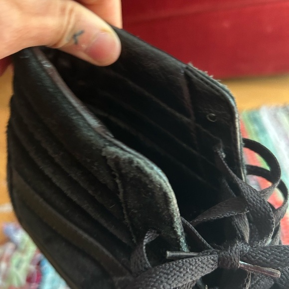 Vans Black Suede High-Top Sneakers men’s 7 women’s 8.5 - Picture 10 of 16